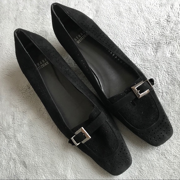 Stuart Weitzman Shoes - Stuart Weitzman Fairfield Perforated Suede Heels